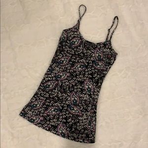Paisley spaghetti strap tank top